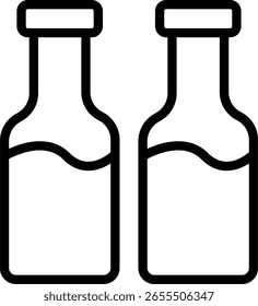 Bottles Line Icon Vector Design