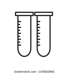 Bottles line style icon design, Chemistry science laboratory research technology biology equipment and test theme Vector illustration