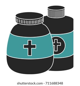 bottles medical isolated icon