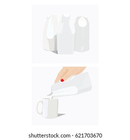 bottles with milk