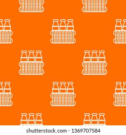 Bottles milk pattern vector orange for any web design best