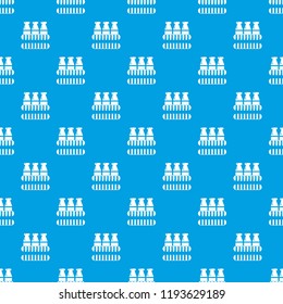Bottles milk pattern vector seamless blue repeat for any use