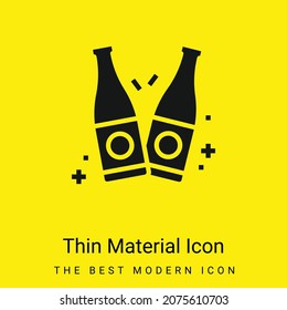 Icono de material amarillo brillante mínimo en frascos