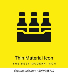 Bottles minimal bright yellow material icon