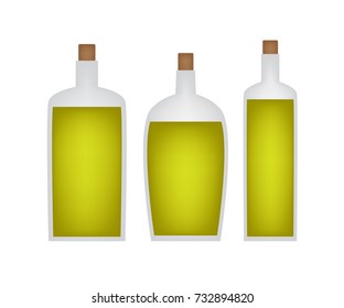 bottles of olive oil icon- vector illustration