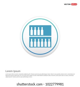 Bottles on bar counter icon Hexa White Background icon template