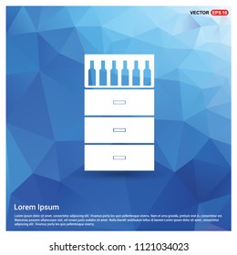 Bottles on bar counter icon - Free vector icon