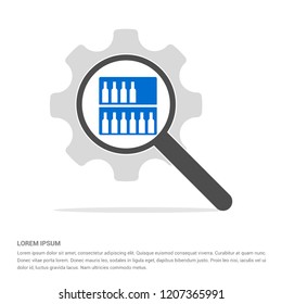 Bottles on bar counter icon - Free vector icon