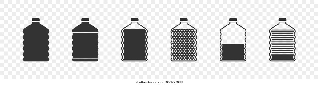 Bottles. Plastic bottle collection. Concept flat bottles icons. Vector illustration