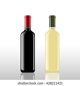 Set White Rose Red Wine Bottles Stock Photo (Edit Now) 1564657906