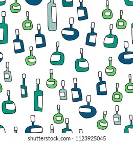 Bottles seamless pattern