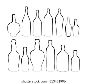 Bottles silhouette