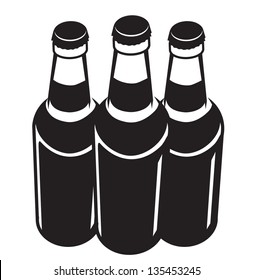 BOTTLES SILHOUETTE OUTLINE VECTOR