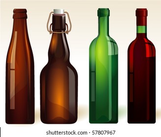 Bottles. Vector.