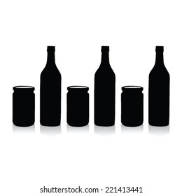 bottles vector illustration