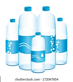 Bottles of water icon.