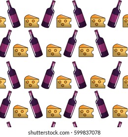 bottles of wine with cheese backgroud icon