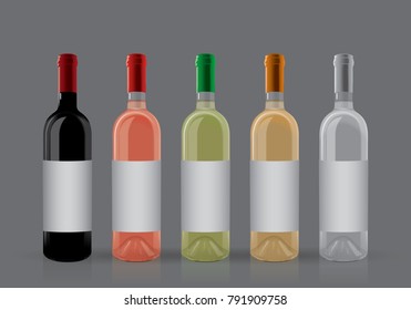 bottles of wine on a dark background
