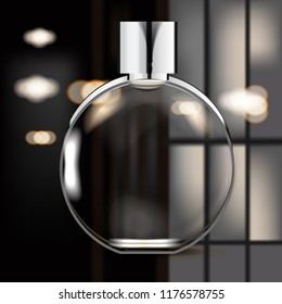 Bottling a glass of perfume Separate from the background vector