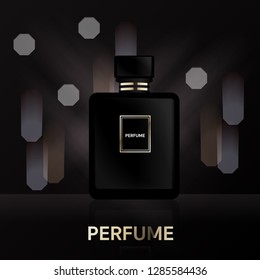 bottling a glass of perfume Separate from the background vector