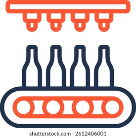 Bottling Icon Color Line Vector Illustration