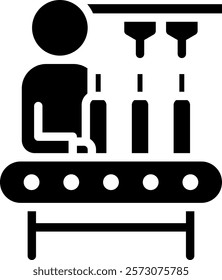 Bottling Icon Glyph Vector Illustration