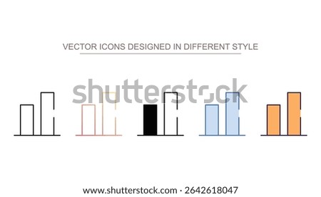 Bottom Align icon design with white background stock illustration