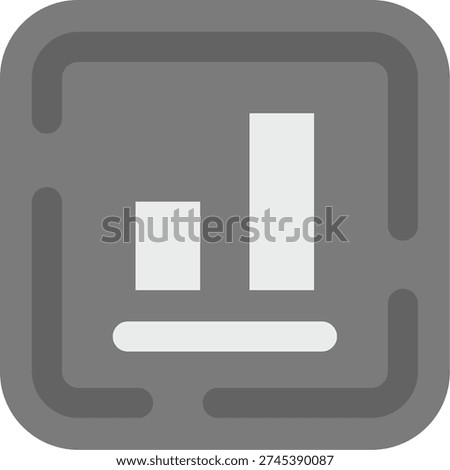 Bottom alignment Line vector Icon Design