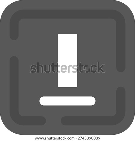 Bottom alignment Line vector Icon Design