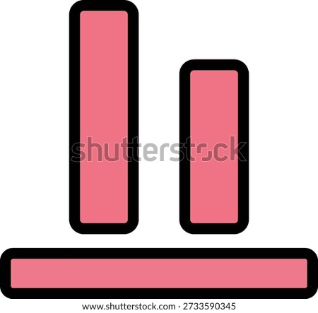 Bottom alignment Vector Icon Design Illustration