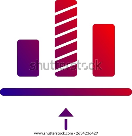 Bottom allignment Line vector Icon Design