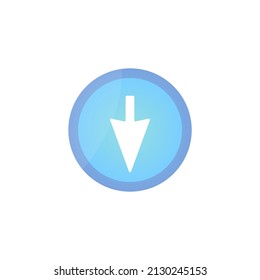 Bottom arrow icon, vector illustration