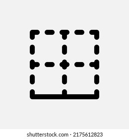 Bottom border icon in line style about text editor, use for website mobile app presentation