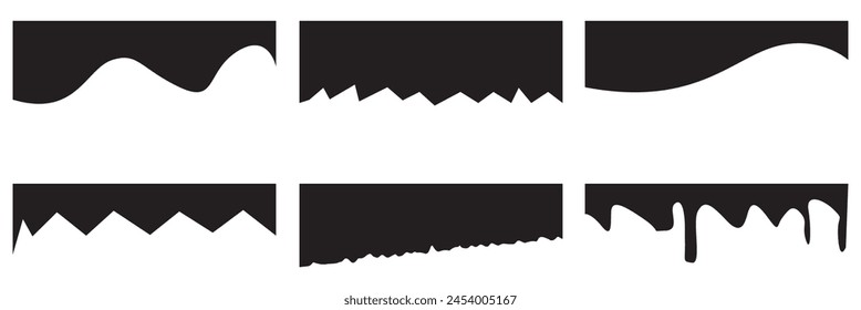Bottom border shape and separator for website design. Isolated vector template for website, app, poster, banner.. isolated on white background. EPS 10