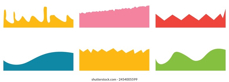 Bottom border shape and separator for website design. Isolated vector template for website, app, poster, banner.. isolated on white background. EPS 10