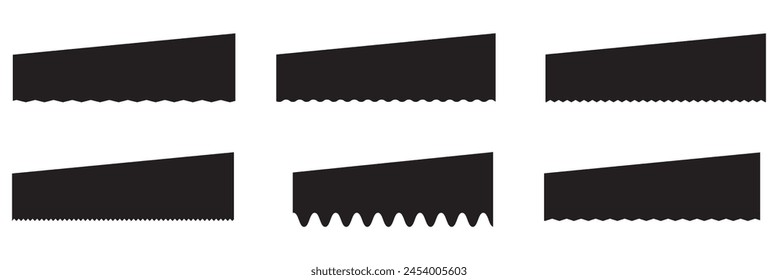 Bottom border shape and separator for website design. Isolated vector template for website, app, poster, banner.. isolated on white background. EPS 10