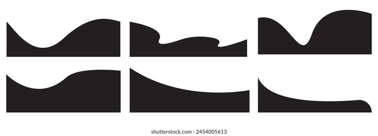 Bottom border shape and separator for website design. Isolated vector template for website, app, poster, banner.. isolated on white background. EPS 10