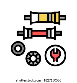 vector de color de eliminación de carro del soporte inferior. signo de eliminación del carro del soporte inferior. ilustración de símbolo aislado