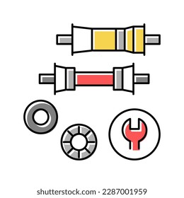 bottom bracket carriage elimination color icon vector. bottom bracket carriage elimination sign. isolated symbol illustration