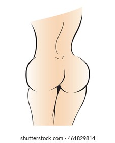 Bottom Butt Booty Cartoon Vector: เวกเตอร์สต็อก (ปลอดค่าลิขสิทธิ์