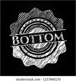 Bottom chalkboard emblem on black board