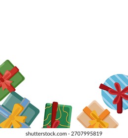 Unten Weihnachten Geschenk Ecke Rahmen Feiertag Layout