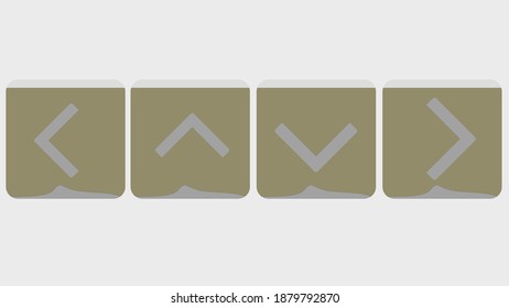Bottom Direction symbol,Bottom game, Botton 4 Driection.
