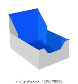 BOTTOM DISPLAY BOXES, Mailer box with Zipper, Custom Showcase Exhibit box 3D render and mockup