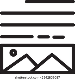 Bottom Format Image Outline Icon