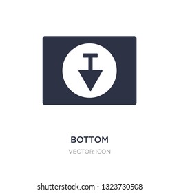 bottom icon on white background. Simple element illustration from UI concept. bottom sign icon symbol design.