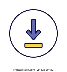 bottom icon with white background vector stock illustration