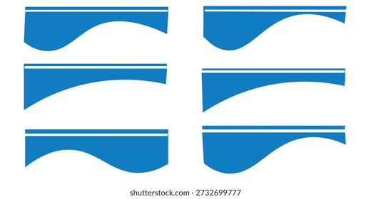 Bottom Letterhead Divider Template Set and Business Separator Footers