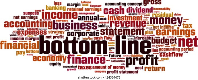 Bottom line word cloud concept. Vector illustration