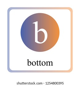 Bottom quark vector illustration. Quantum mechanics. Elementary particles.